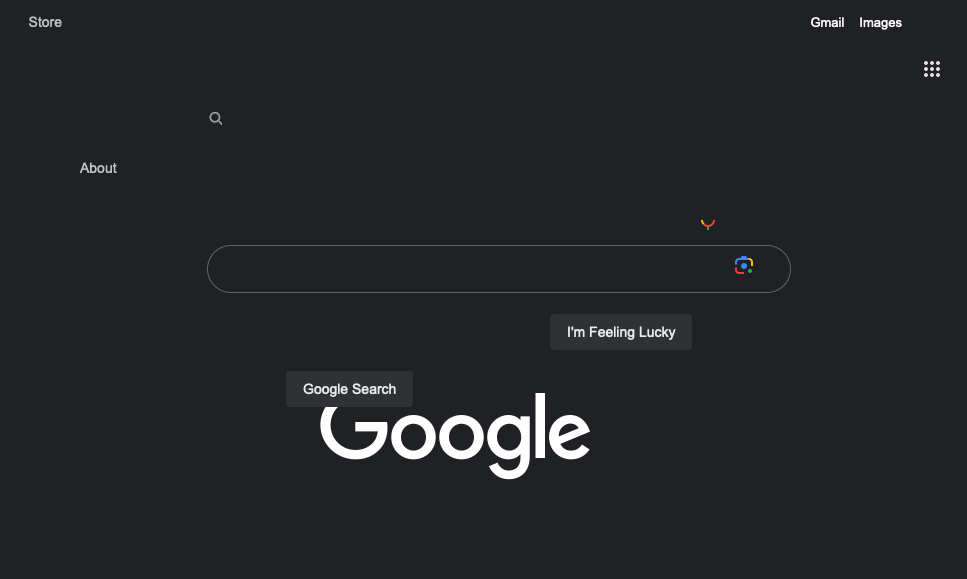 google homepage but 'better' (elements all askew)